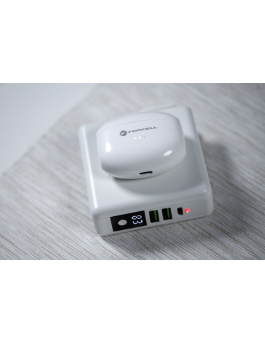 FORCELL F-AUDIO Écouteurs stéréo sans fil / bluetooth TWS CLEAR Sound blanc