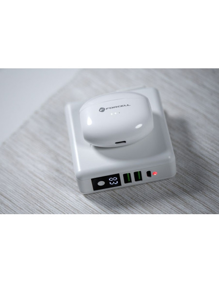 FORCELL F-AUDIO Écouteurs stéréo sans fil / bluetooth TWS CLEAR Sound blanc