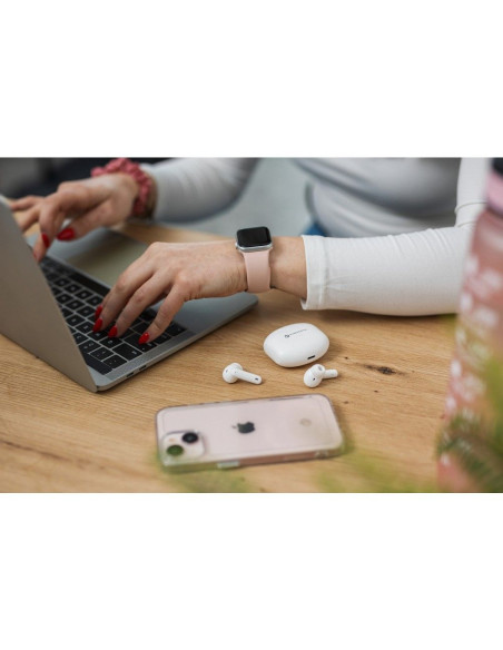 FORCELL F-AUDIO Écouteurs stéréo sans fil / bluetooth TWS CLEAR Sound blanc