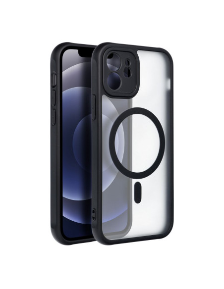 Coque MATTE MAG COVER compatible avec MagSafe pour IPHONE 12 noir