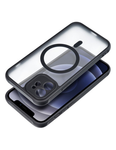 Coque MATTE MAG COVER compatible avec MagSafe pour IPHONE 12 noir