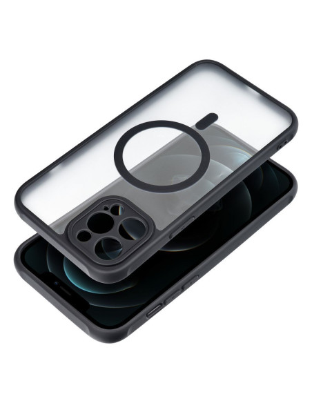 Coque MATTE MAG COVER compatible avec MagSafe pour IPHONE 12 Pro Max noir