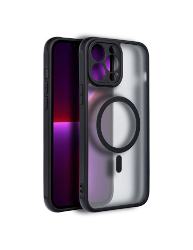 Coque MATTE MAG COVER compatible avec MagSafe pour IPHONE 13 Pro Max noir