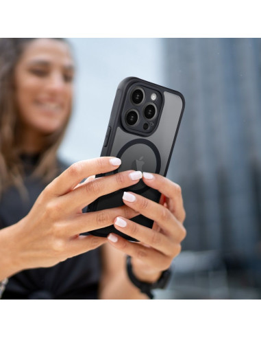 Coque MATTE MAG COVER compatible avec MagSafe pour IPHONE 14 Plus noir