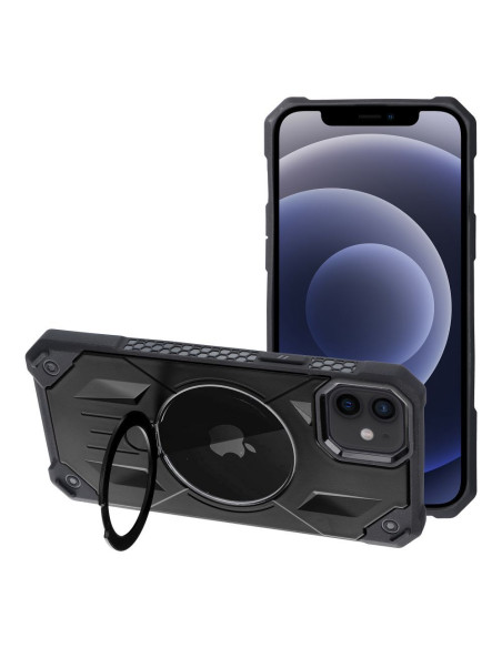 ARMOR MAG COVER Coque compatible avec MagSafe pour IPHONE 12 / 12 Pro noir