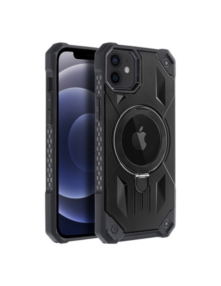 ARMOR MAG COVER Coque compatible avec MagSafe pour IPHONE 12 / 12 Pro noir