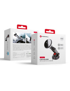 FORCELL Support voiture pour tableau de bord/verre avec charge par induction compatible avec MagSafe 15W HS2