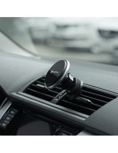FORCELL Support voiture pour tableau de bord/verre avec charge par induction compatible avec MagSafe 15W HS2