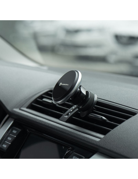 FORCELL Support voiture pour tableau de bord/verre avec charge par induction compatible avec MagSafe 15W HS2
