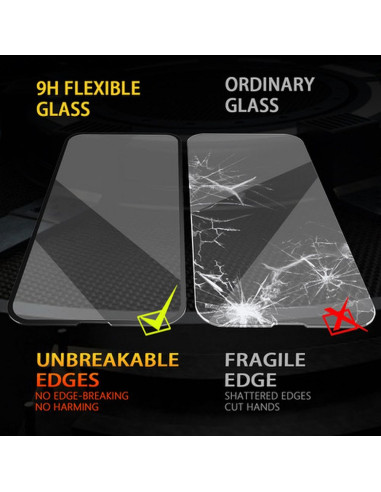 Verre hybride BESTSUIT FLEXIBLE 5D Full Glue - APP iPhone 15 Plus NOIR