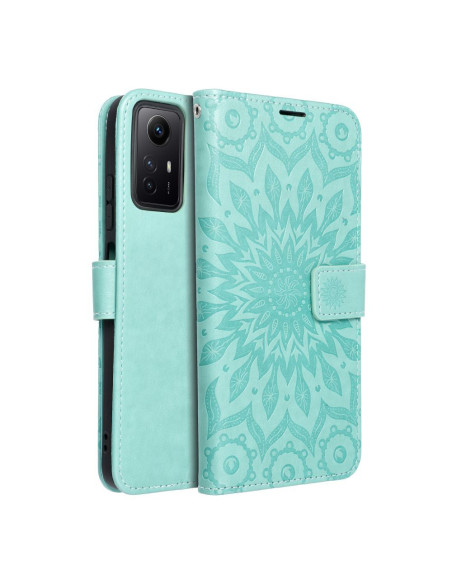 Etui MEZZO Book pour XIAOMI Redmi NOTE 12S mandala vert