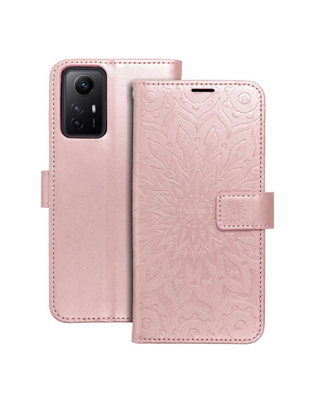 Etui MEZZO Book pour XIAOMI Redmi NOTE 12S mandala or-rose