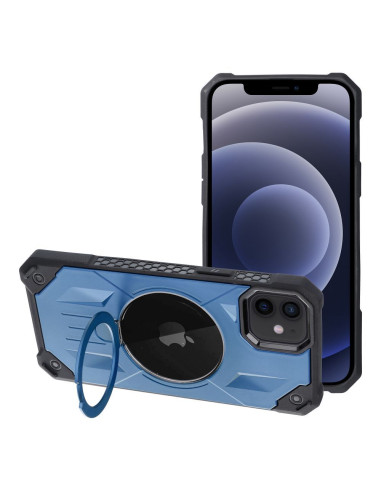 ARMOR MAG COVER Coque compatible avec MagSafe pour IPHONE 12 / 12 Pro bleu