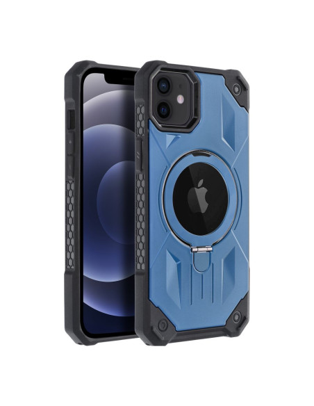 ARMOR MAG COVER Coque compatible avec MagSafe pour IPHONE 12 / 12 Pro bleu
