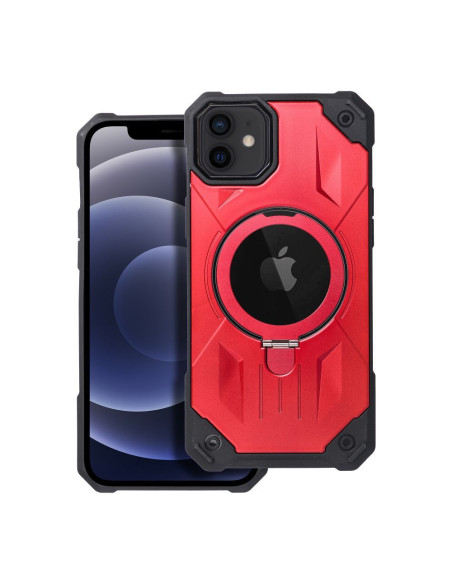 ARMOR MAG COVER Coque compatible avec MagSafe pour IPHONE 12 / 12 Pro rouge