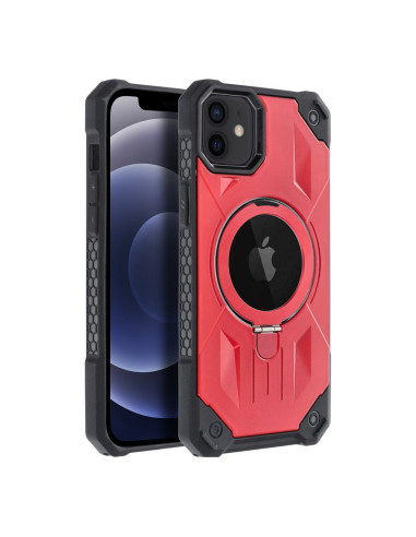 ARMOR MAG COVER Coque compatible avec MagSafe pour IPHONE 12 / 12 Pro rouge