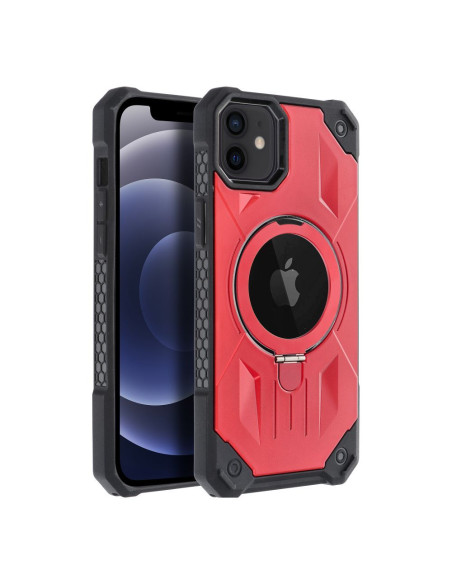 ARMOR MAG COVER Coque compatible avec MagSafe pour IPHONE 12 / 12 Pro rouge