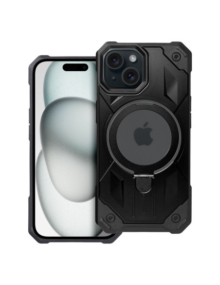 ARMOR MAG COVER Coque compatible avec MagSafe pour IPHONE 15 noir