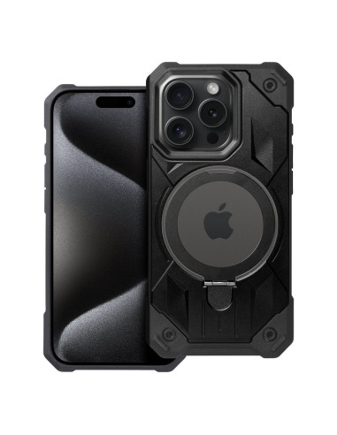 ARMOR MAG COVER Coque compatible avec MagSafe pour IPHONE 15 Pro noir