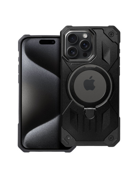 ARMOR MAG COVER Coque compatible avec MagSafe pour IPHONE 15 Pro Max noir