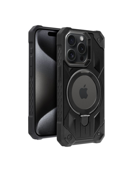 ARMOR MAG COVER Coque compatible avec MagSafe pour IPHONE 15 Pro Max noir