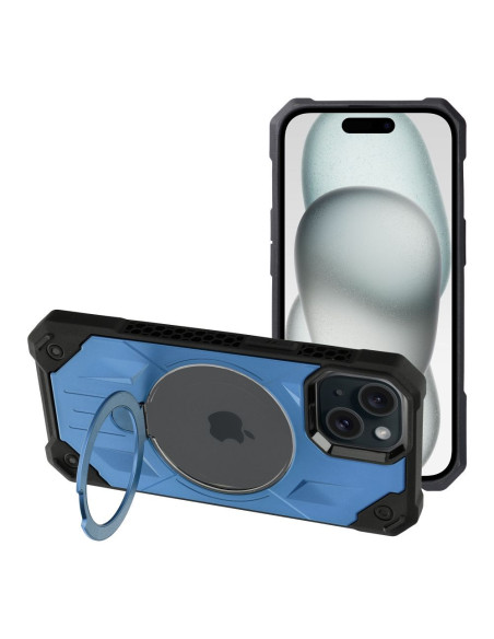 ARMOR MAG COVER compatible avec MagSafe pour IPHONE 15 bleu