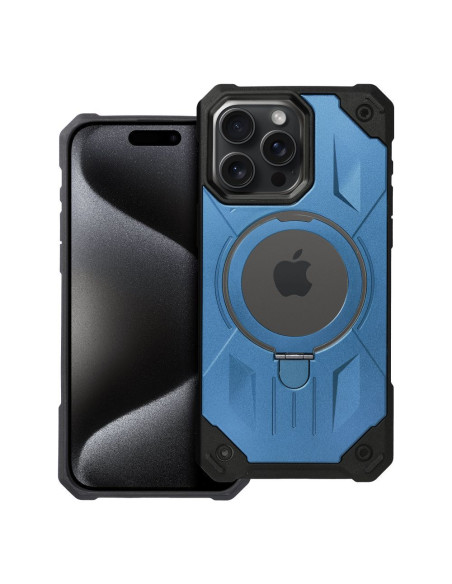 ARMOR MAG COVER compatible avec MagSafe pour IPHONE 15 Pro Max bleu