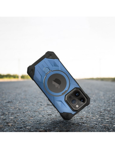 ARMOR MAG COVER compatible avec MagSafe pour IPHONE 15 Pro Max bleu
