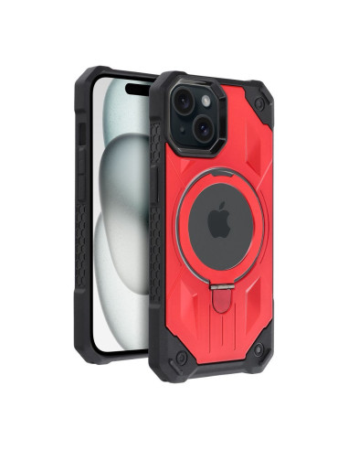 ARMOR MAG COVER compatible avec MagSafe pour IPHONE 15 rouge