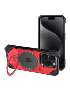 ARMOR MAG COVER compatible avec MagSafe pour IPHONE 15 Pro rouge
