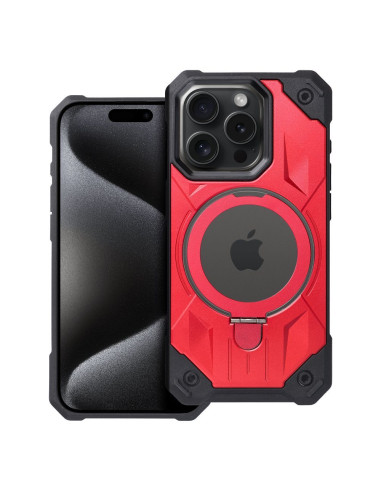 ARMOR MAG COVER compatible avec MagSafe pour IPHONE 15 Pro rouge