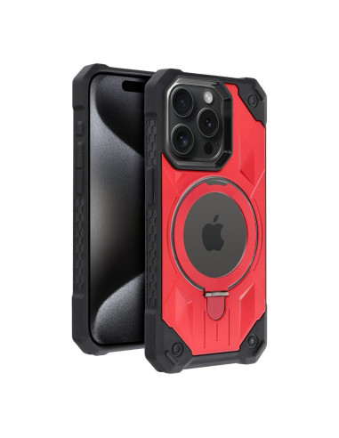 ARMOR MAG COVER compatible avec MagSafe pour IPHONE 15 Pro rouge