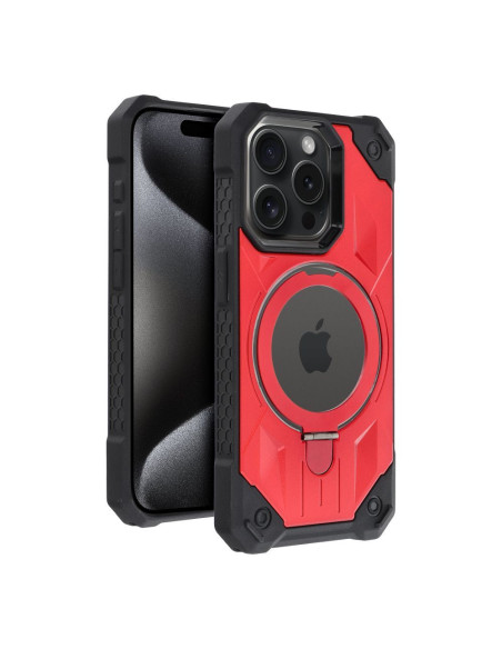 ARMOR MAG COVER compatible avec MagSafe pour IPHONE 15 Pro rouge