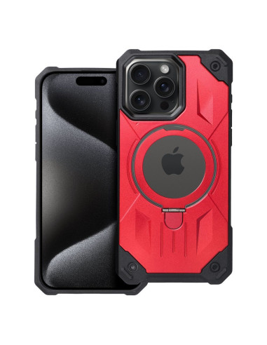 ARMOR MAG COVER compatible avec MagSafe pour IPHONE 15 Pro Max rouge