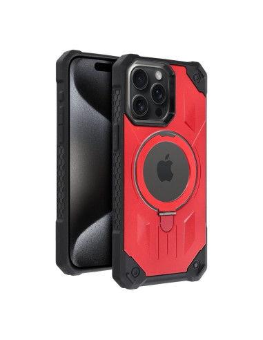 ARMOR MAG COVER compatible avec MagSafe pour IPHONE 15 Pro Max rouge