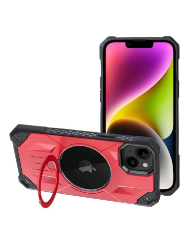 ARMOR MAG COVER compatible avec MagSafe pour IPHONE 14 Plus rouge