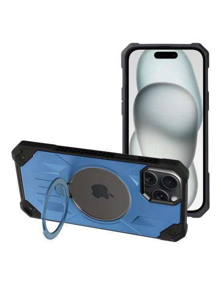 ARMOR MAG COVER Coque compatible avec MagSafe pour IPHONE 15 Plus bleu