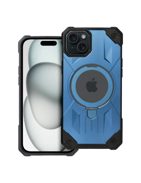 ARMOR MAG COVER Coque compatible avec MagSafe pour IPHONE 15 Plus bleu