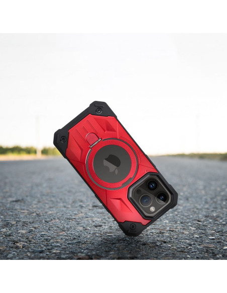 ARMOR MAG COVER compatible avec MagSafe pour IPHONE 15 Plus rouge