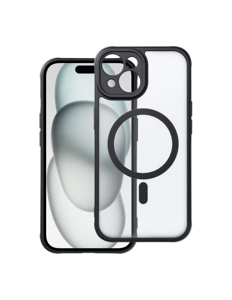 FULL MATTE MAG COVER compatible avec MagSafe pour IPHONE 15 noir