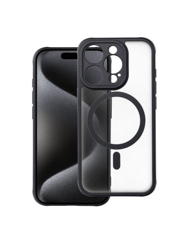 FULL MATTE MAG COVER compatible avec MagSafe pour IPHONE 15 Pro noir