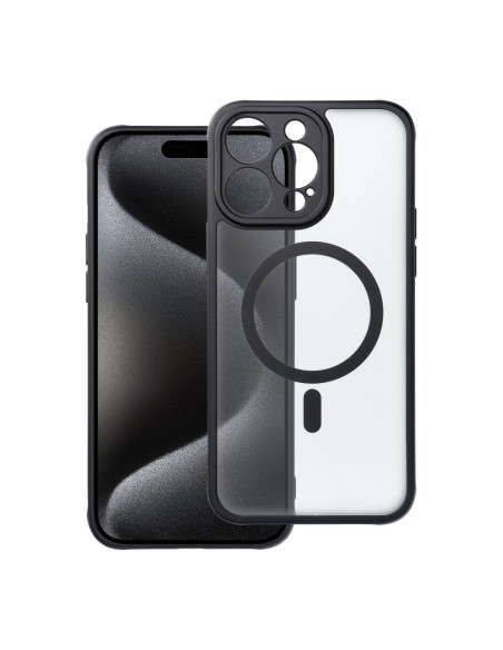 Coque MATTE MAG COVER compatible avec MagSafe pour IPHONE 15 Pro Max noir