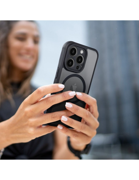 Coque MAG COVER compatible avec MagSafe pour IPHONE 15 Plus noir
