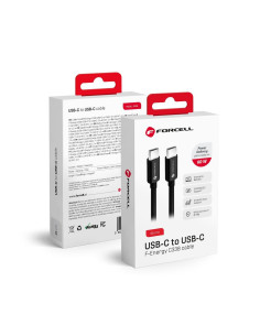 FORCELL câble Type C vers Type C QC4.0 3A/20V PD60W C338 25cm noir