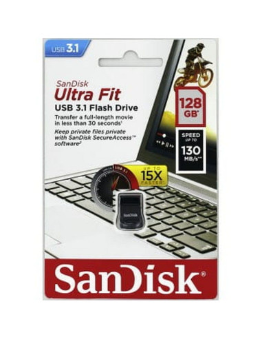 Clé USB 3.2 Gen1 SANDISK ULTRA FIT 128GB 400MB/s