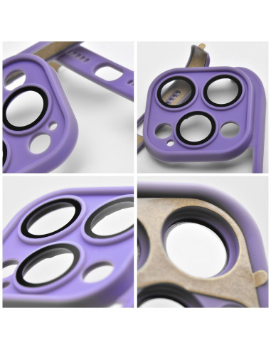 Coque MINI BUMPERS avec protection de l'îlot de la caméra pour IPHONE 15 violet