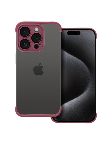 Coque MINI BUMPERS avec protection de l'îlot de la caméra pour IPHONE 15 Pro cerise