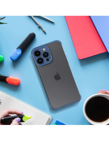 Coque MINI BUMPERS avec protection de l'îlot de la caméra pour IPHONE 15 Pro bleu
