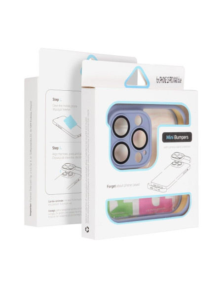 Coque MINI BUMPERS avec protection de l'îlot de la caméra pour IPHONE 15 Pro bleu