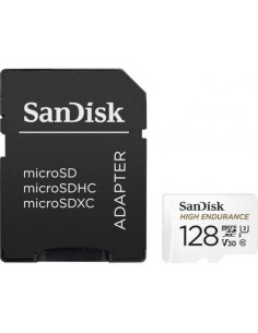 SANDISK carte mémoire microSD 128GB 100MB/s class 10 avec adaptateur